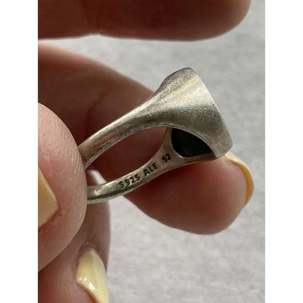 ALE 925 Pandora Sterling Silver Ring Size 6 Heart Engraved Best Mom